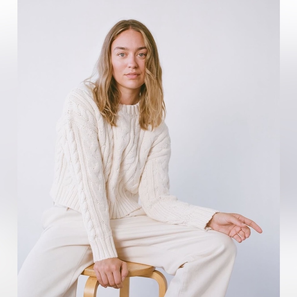 Ozma Patti Cable Crew in Natural XS